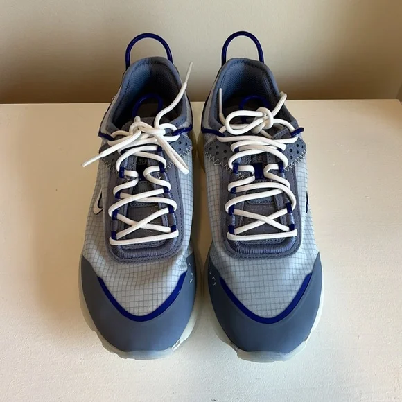 NEW Nike React Live Light Smoke Grey Hyper Royal Tennis Shoes Size 6.5 - Picture 5 of 12